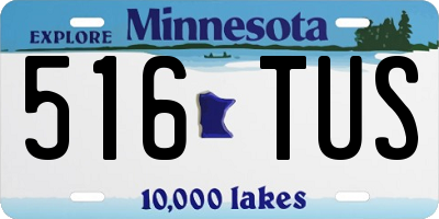 MN license plate 516TUS