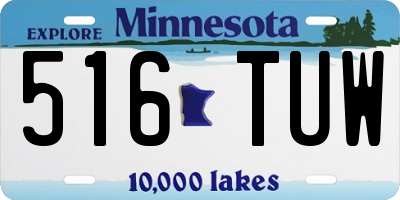 MN license plate 516TUW