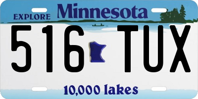 MN license plate 516TUX
