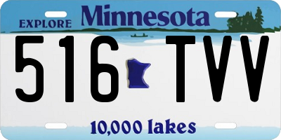 MN license plate 516TVV