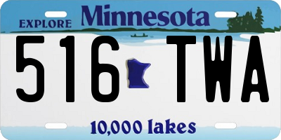 MN license plate 516TWA