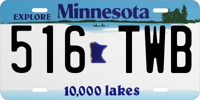 MN license plate 516TWB