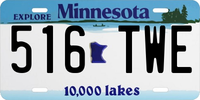 MN license plate 516TWE