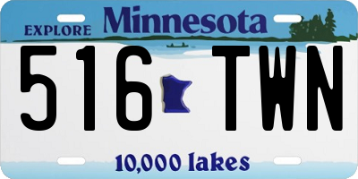 MN license plate 516TWN