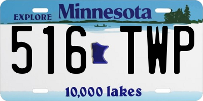 MN license plate 516TWP