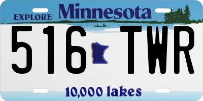 MN license plate 516TWR