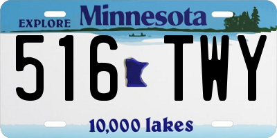 MN license plate 516TWY