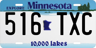 MN license plate 516TXC