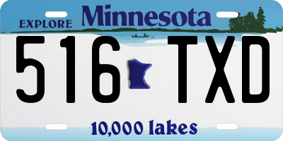 MN license plate 516TXD