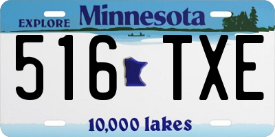 MN license plate 516TXE