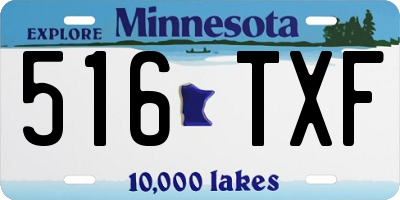MN license plate 516TXF