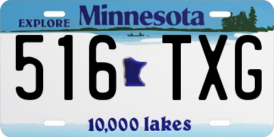 MN license plate 516TXG