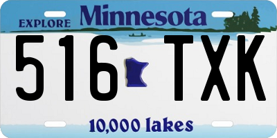MN license plate 516TXK
