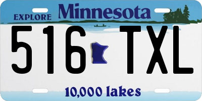 MN license plate 516TXL