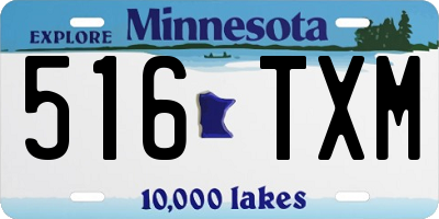 MN license plate 516TXM