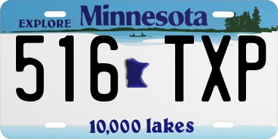 MN license plate 516TXP