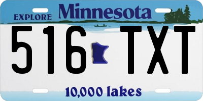 MN license plate 516TXT