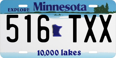 MN license plate 516TXX