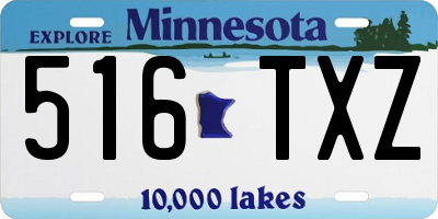 MN license plate 516TXZ