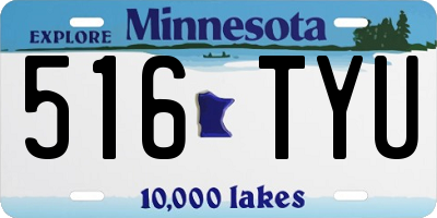 MN license plate 516TYU