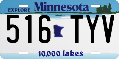 MN license plate 516TYV