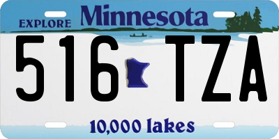 MN license plate 516TZA