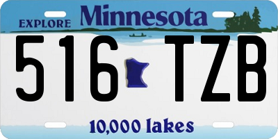 MN license plate 516TZB
