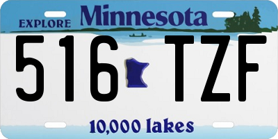 MN license plate 516TZF