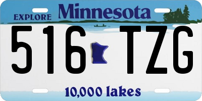 MN license plate 516TZG