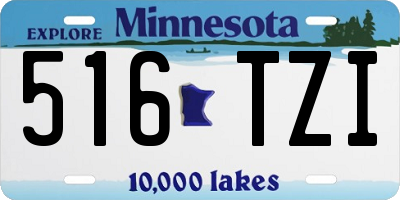 MN license plate 516TZI