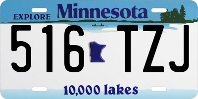 MN license plate 516TZJ