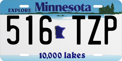 MN license plate 516TZP