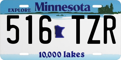MN license plate 516TZR