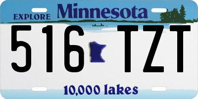 MN license plate 516TZT