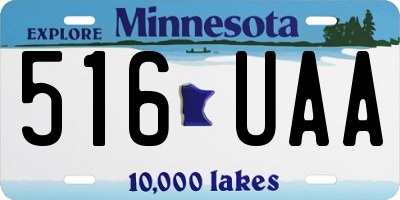MN license plate 516UAA
