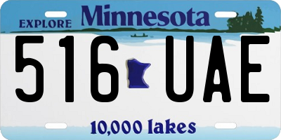 MN license plate 516UAE