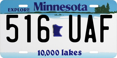 MN license plate 516UAF