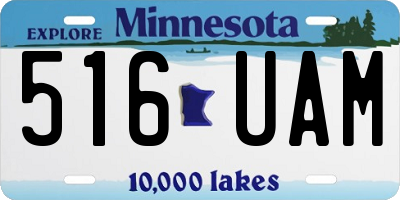 MN license plate 516UAM