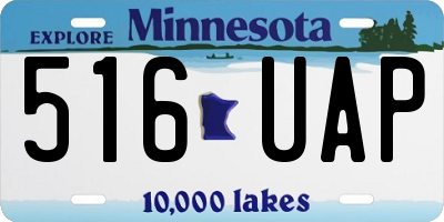 MN license plate 516UAP