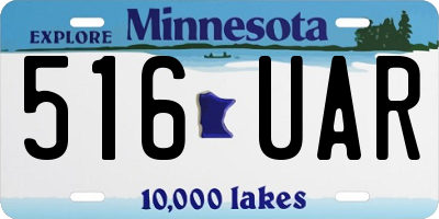 MN license plate 516UAR