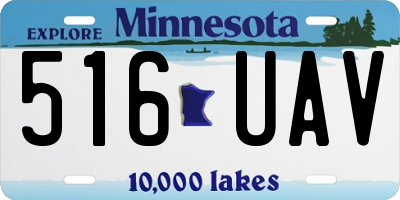 MN license plate 516UAV