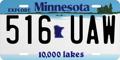 MN license plate 516UAW
