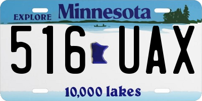 MN license plate 516UAX