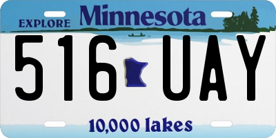 MN license plate 516UAY