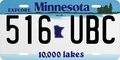 MN license plate 516UBC