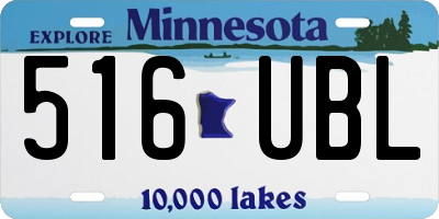 MN license plate 516UBL