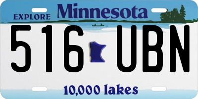 MN license plate 516UBN
