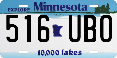 MN license plate 516UBO