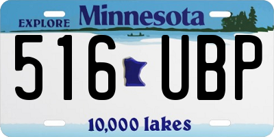 MN license plate 516UBP