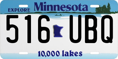 MN license plate 516UBQ